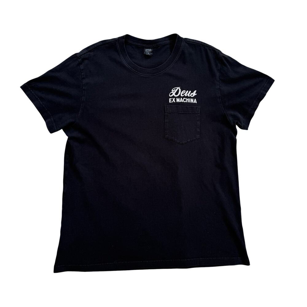 Deus Ex Machina Black Graphic T Shirt Amsterdam Address XL